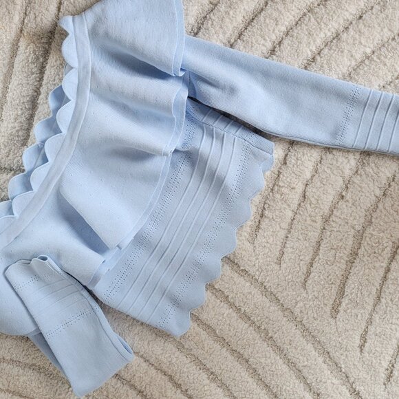 Endless Rose Ruffle Scallop Top in Blue - Picture 4 of 4